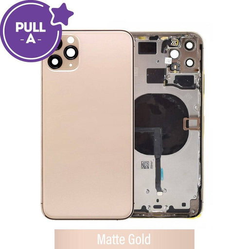 Rear Housing with Small Parts for iPhone 11 Pro Max-Matte Gold - JPC MOBILE ACCESSORIES