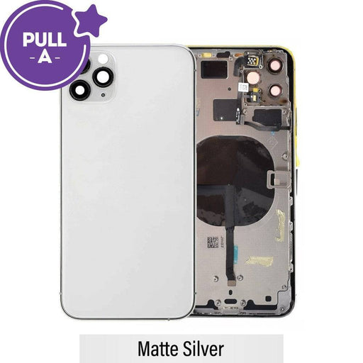 Rear Housing with Small Parts for iPhone 11 Pro Max-Matte Silver - JPC MOBILE ACCESSORIES