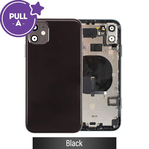 Rear Housing with Small Parts for iPhone 11 (PULL-A)-Black - JPC MOBILE ACCESSORIES