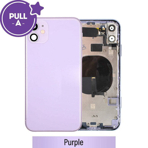 Rear Housing with Small Parts for iPhone 11 (PULL-A)-Purple - JPC MOBILE ACCESSORIES