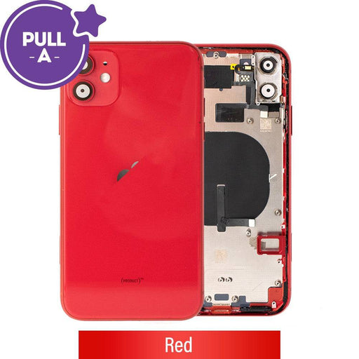 Rear Housing with Small Parts for iPhone 11 (PULL-A)-Red - JPC MOBILE ACCESSORIES