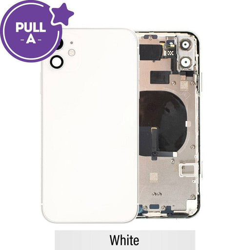 Rear Housing with Small Parts for iPhone 11 (PULL-A)-White - JPC MOBILE ACCESSORIES
