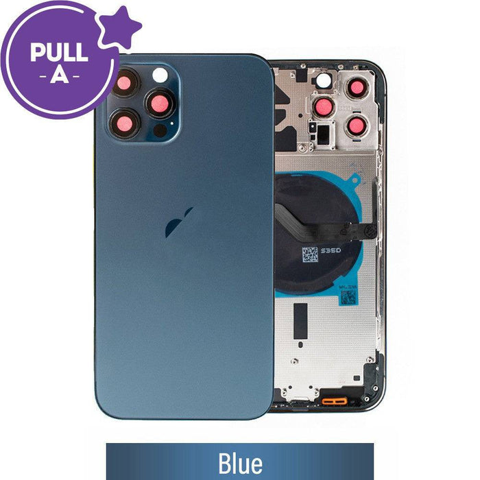 Rear Housing with Small Parts for iPhone 12 Pro Max (PULL-A)-Blue - JPC MOBILE ACCESSORIES