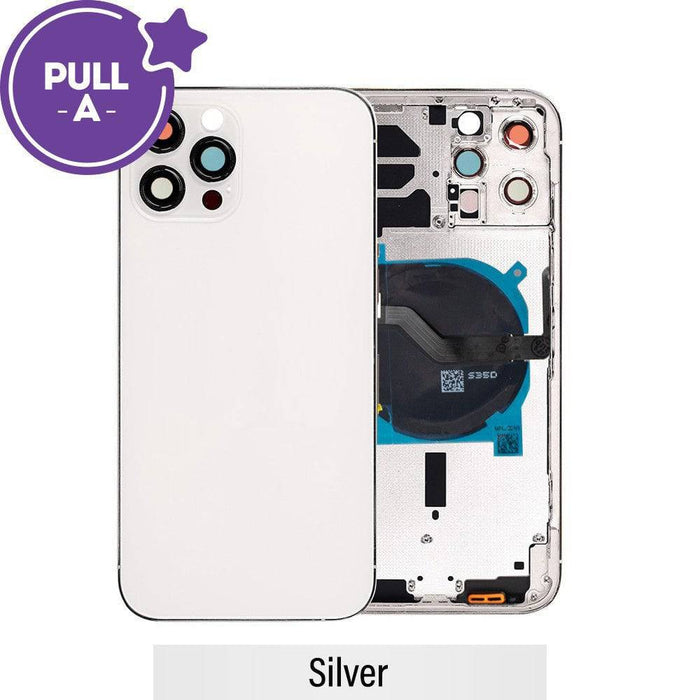 Rear Housing with Small Parts for iPhone 12 Pro Max (PULL-A)-Silver - JPC MOBILE ACCESSORIES