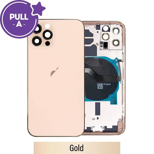 Rear Housing with Small Parts for iPhone 12 Pro (PULL-A)-Gold - JPC MOBILE ACCESSORIES