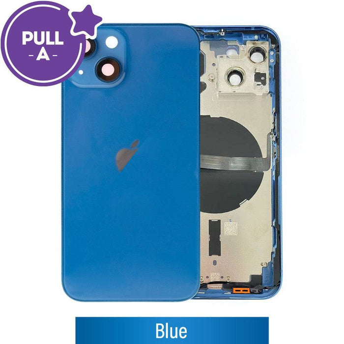 iPhone 13 Rear Housing Replacement - Blue | Back Glass & Frame Repair - Parts Only