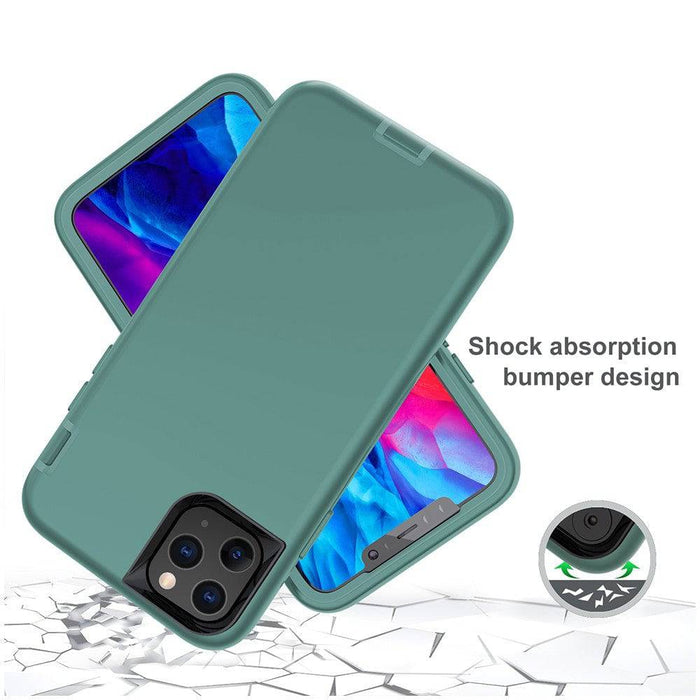 3 in 1 Shockproof Silicone Armor Case Cover for iPhone 12 Pro Max (6.7'') - JPC MOBILE ACCESSORIES