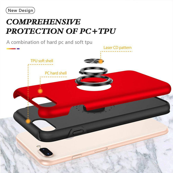 Magnetic Ring Holder Shockproof Cover Case for iPhone 6 Plus / 6S Plus / 7 Plus / 8 Plus - JPC MOBILE ACCESSORIES