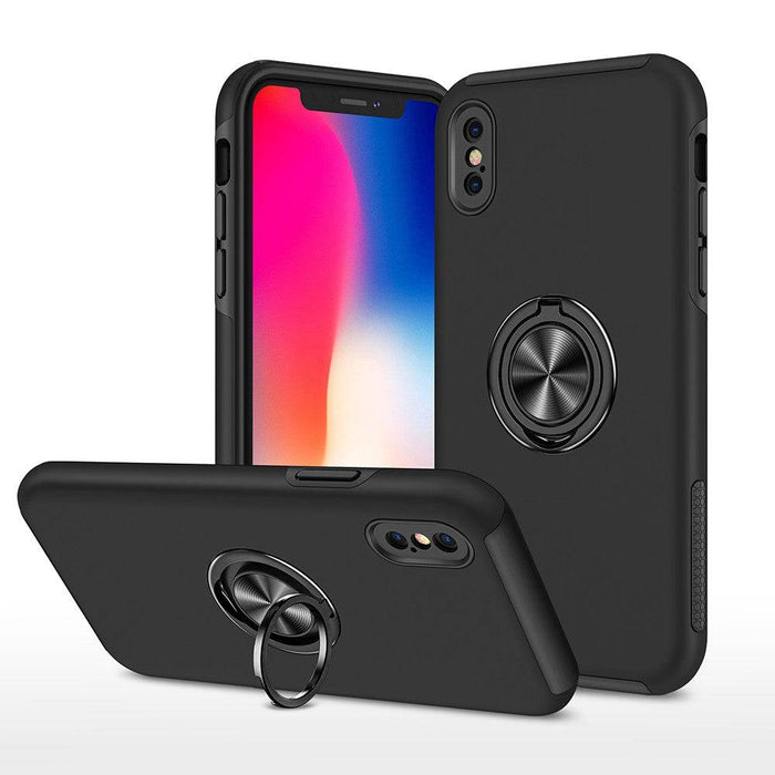 Magnetic Ring Holder Shockproof Cover Case for iPhone X / XS