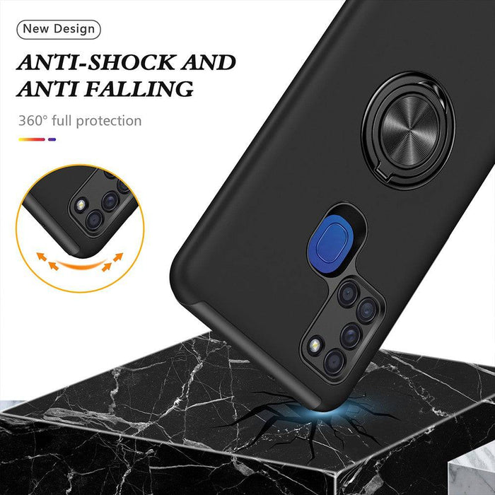 Magnetic Ring Holder Shockproof Cover Case for Samsung Galaxy A21S - JPC MOBILE ACCESSORIES