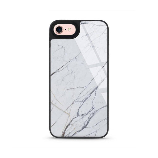 Printed Marble Tempered Glass Shockproof Case Cover for iPhone 6 / 6S / 7 / 8 / SE (2020) / SE (2022) - JPC MOBILE ACCESSORIES