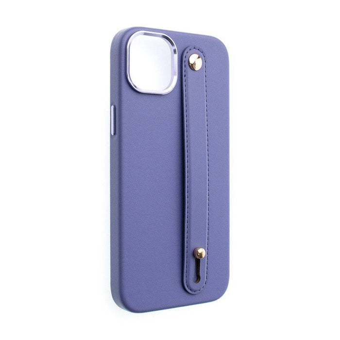 REDEFINE Metal Camera Lens PU Leather Case with Hand Belt for iPhone 14