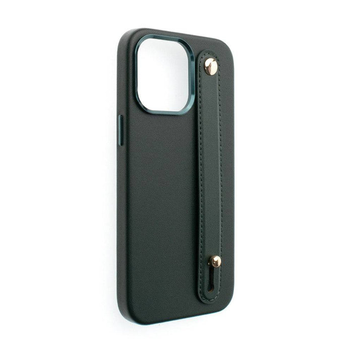 REDEFINE Metal Camera Lens PU Leather Case with Hand Belt for iPhone 14