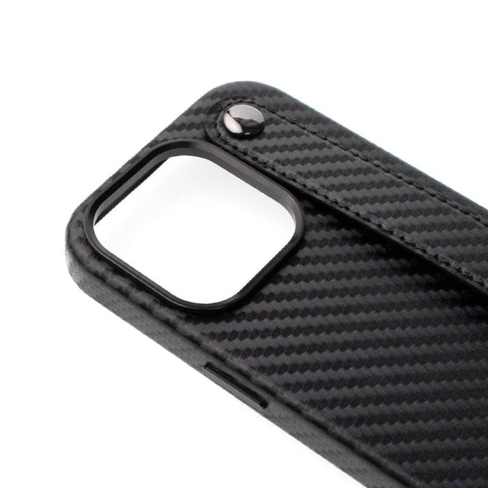 REDEFINE Metal Camera Lens PU Leather Case with Hand Belt for iPhone 14 Pro Max