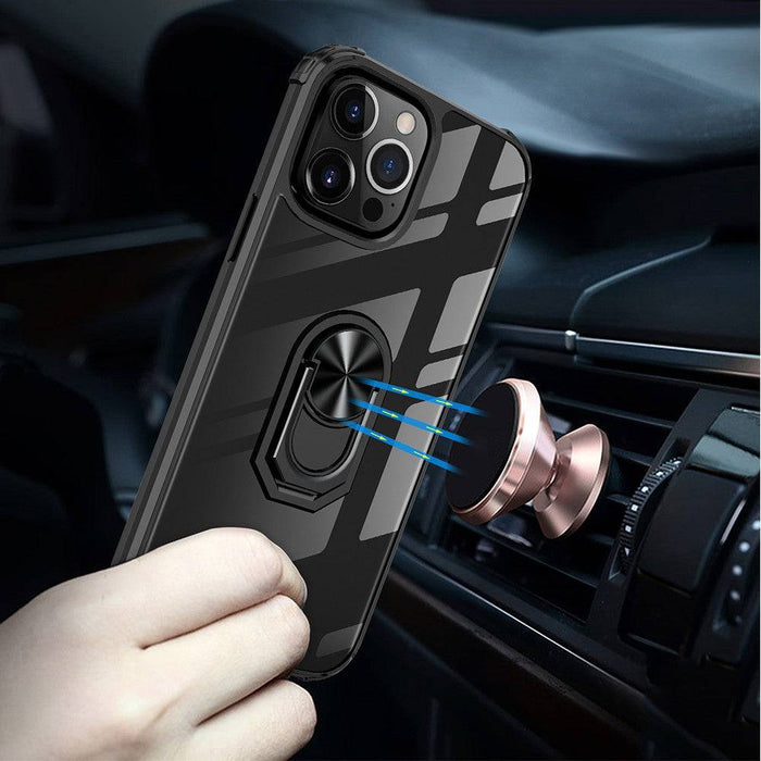 Ring Holder Military Shockproof Car Magnetic Case for iPhone 12 / 12 Pro (6.1'')