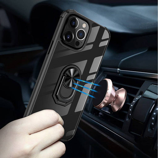 Ring Holder Military Shockproof Car Magnetic Case for iPhone 12 Pro Max (6.7'') - JPC MOBILE ACCESSORIES