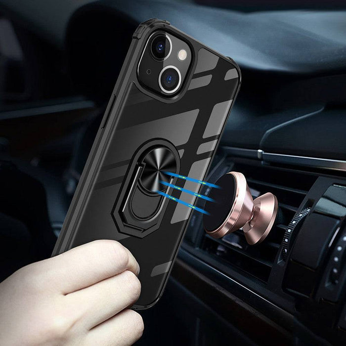 Ring Holder Military Shockproof Car Magnetic Case for iPhone 14