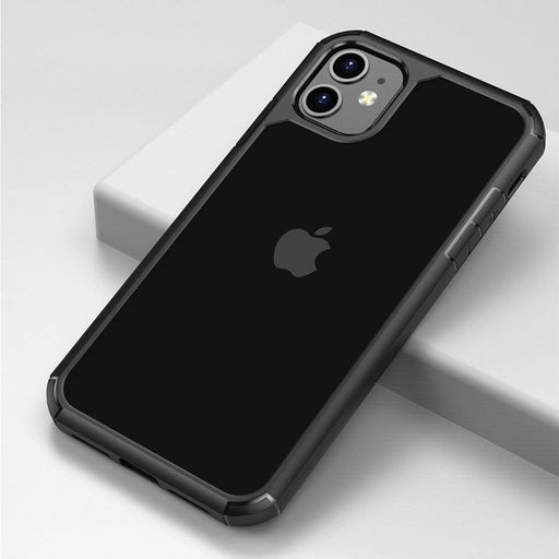 Black shockproof clear hybrid case for iPhone 12 and 12 Pro