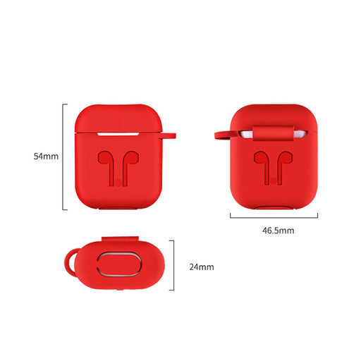 Soft Silicone Cover Case with Holder Strap for Apple AirPods - JPC MOBILE ACCESSORIES