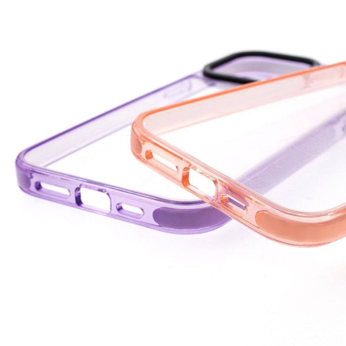 Transparent Candy Color Frame Shockproof Cover Case for iPhone 14 Max (Plus)