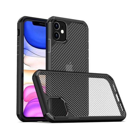 📸 Shockproof iPhone 11 Case with Translucent Carbon Fiber Texture