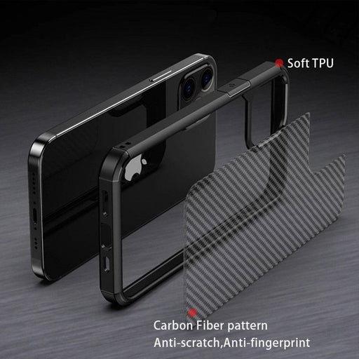 Carbon Fiber Hard Shield Case Cover for iPhone 14 - JPC MOBILE ACCESSORIES