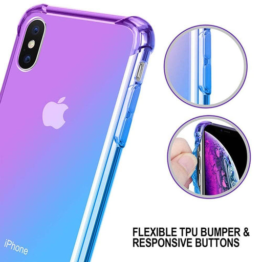 Clear Rainbow Airbag Bumper Shockproof Case Cover for iPhone XS Max - JPC MOBILE ACCESSORIES