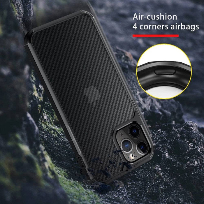 Carbon Fiber Hard Shield Case Cover for iPhone 12 Pro Max (6.7'') - JPC MOBILE ACCESSORIES