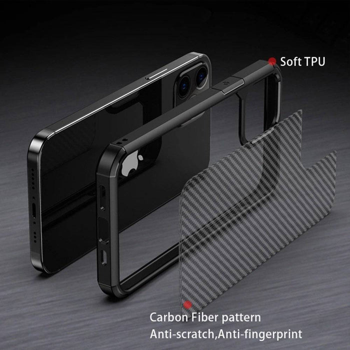 Carbon Fiber Hard Shield Case Cover for iPhone 13 - JPC MOBILE ACCESSORIES
