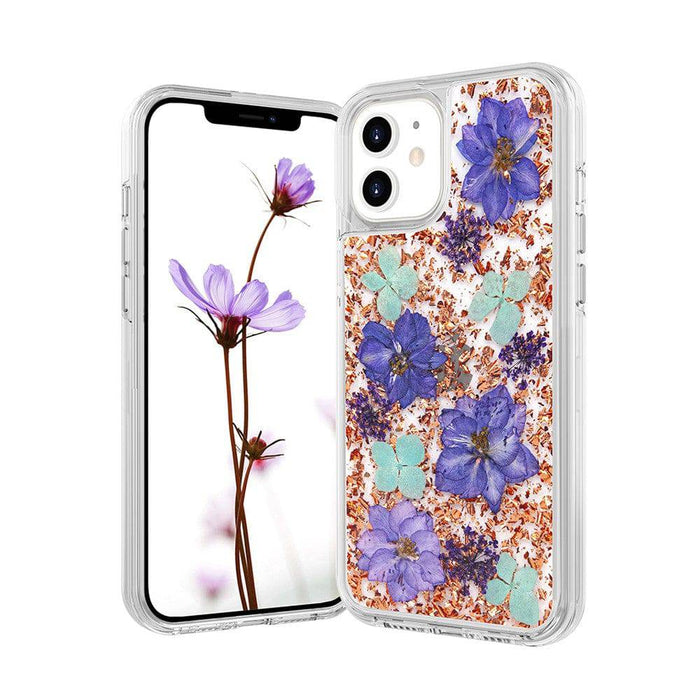 Dried Flower Bling Gold Foil Clear Case Cover for iPhone 12 Pro Max (6.7'') - JPC MOBILE ACCESSORIES