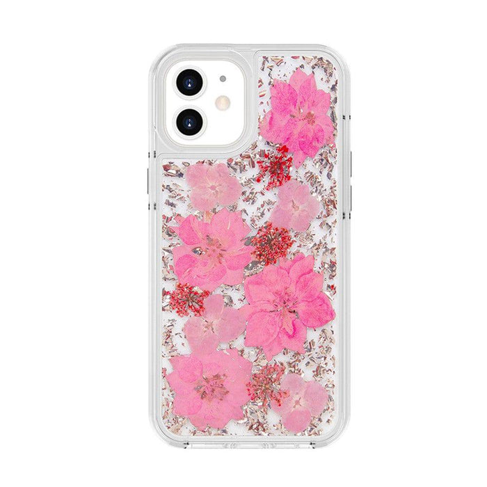 Dried Flower Bling Gold Foil Clear Case Cover for iPhone 12 Pro Max (6.7'') - JPC MOBILE ACCESSORIES