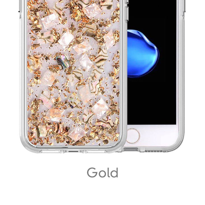 Dried Flower Bling Gold Foil Clear Case Cover for iPhone 6 / 6S / 7 / 8 / SE (2020) / SE (2022) - JPC MOBILE ACCESSORIES