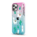 Gradient Hybrid Pink Blue Soft TPU Shockproof Case with Pattern for iPhone 12 / 12 Pro (6.1'') - JPC MOBILE ACCESSORIES