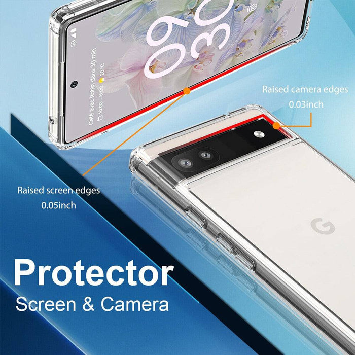 High Quality TPU+PC Hybrid Transparent Case for Google Pixel 6a - JPC MOBILE ACCESSORIES