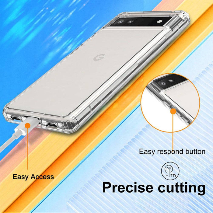 High Quality TPU+PC Hybrid Transparent Case for Google Pixel 6a - JPC MOBILE ACCESSORIES