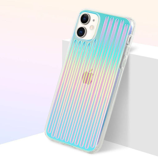 Hologram Aurora Laser Stripe Effect Case Cover for iPhone 12 / 12 Pro (6.1'') - JPC MOBILE ACCESSORIES