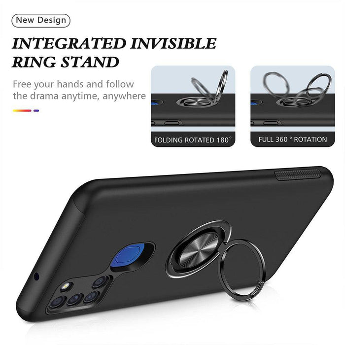 Magnetic Ring Holder Shockproof Cover Case for Samsung Galaxy A21S - JPC MOBILE ACCESSORIES