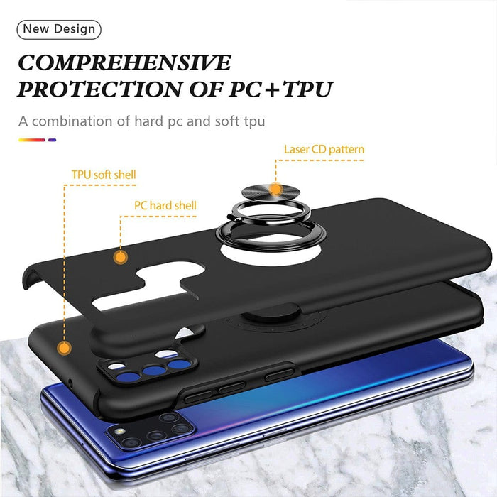 Magnetic Ring Holder Shockproof Cover Case for Samsung Galaxy A21S - JPC MOBILE ACCESSORIES