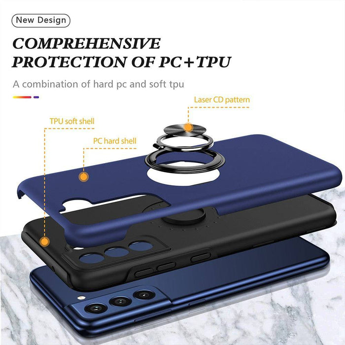 Magnetic Ring Holder Shockproof Cover Case for Samsung Galaxy S21 FE 5G - JPC MOBILE ACCESSORIES