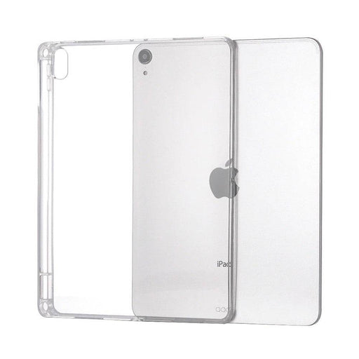 Close-up of Mercury Transparent Jelly Case showcasing precise cutouts for iPad Air (2020/2022) / Air 11 (2024)