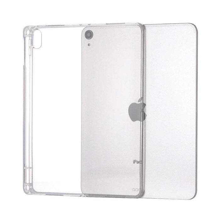 Close-up of Mercury Transparent Jelly Case showcasing precise cutouts for iPad Air (2020/2022) / Air 11 (2024)