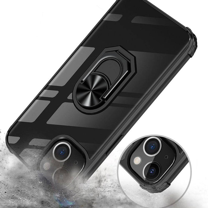 Ring Holder Military Shockproof Car Magnetic Case for iPhone 14 - JPC MOBILE ACCESSORIES