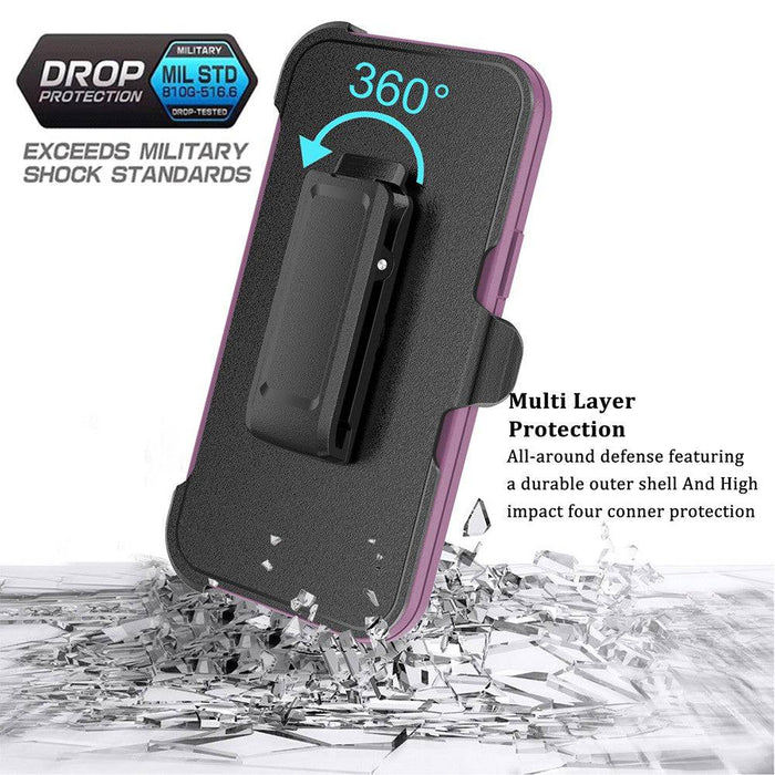 Shockproof Robot Armor Hard Plastic Case with Belt Clip for iPhone 13 Pro Max - JPC MOBILE ACCESSORIES