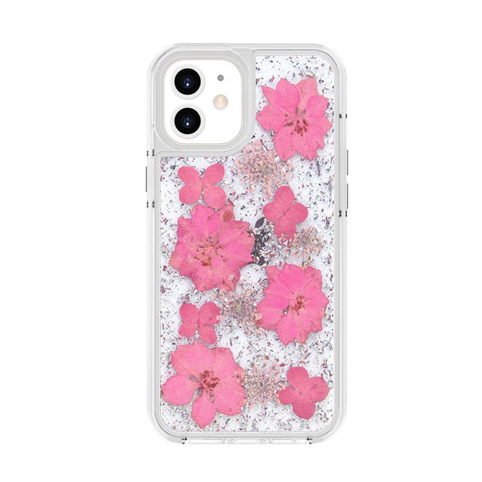 Dried Flower Bling Gold Foil Clear Case Cover for iPhone 12 Pro Max (6.7'') - JPC MOBILE ACCESSORIES