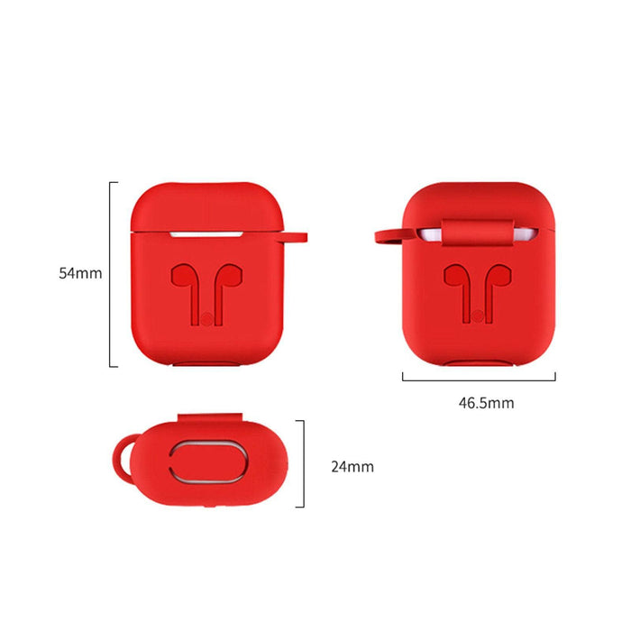 Soft Silicone Cover Case with Holder Strap for Apple AirPods - JPC MOBILE ACCESSORIES