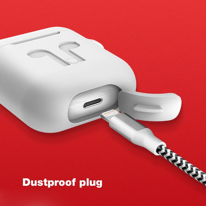 Soft Silicone Cover Case with Holder Strap for Apple AirPods - JPC MOBILE ACCESSORIES