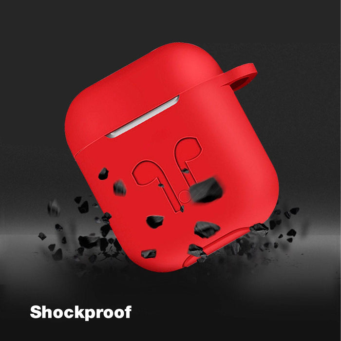 Soft Silicone Cover Case with Holder Strap for Apple AirPods - JPC MOBILE ACCESSORIES