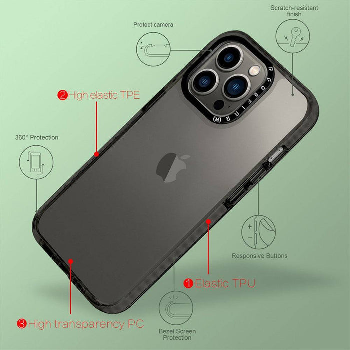 Transparent Candy Color Frame Shockproof Cover Case for iPhone 14 Plus - JPC MOBILE ACCESSORIES