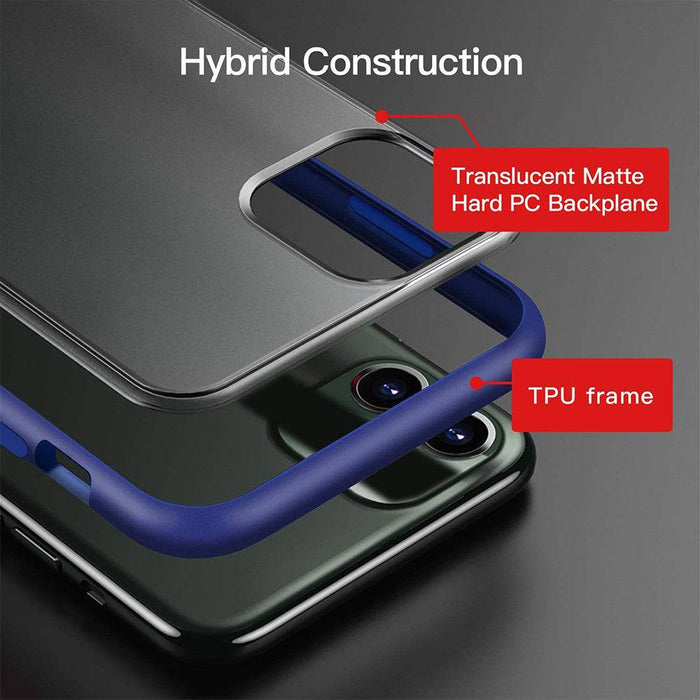 Transparent Frosted PC Colorful TPU Bumper Case for iPhone 12 Pro Max - JPC MOBILE ACCESSORIES