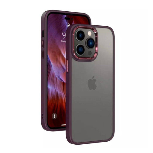 iPhone 14 Pro Electroplated Bumper Transparent Case Metal Camera Lens Protection 7 Colours PC Cover Hybrid Case JPC MOBILE